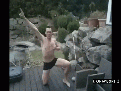 Jump into the frozen pool