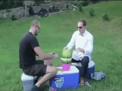 Explosion of watermelon