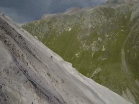 Cyclist is mountaineer