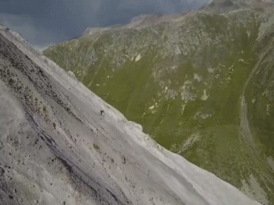 Cyclist is mountaineer